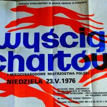 plakat okolicznościowy wyścigi chartów w Poznaniu